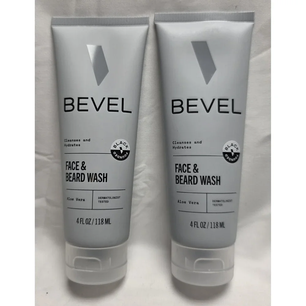 BEVEL Face & Beard Wash‎ Cleanser Aloe Vera (4FL OZ X 2)
